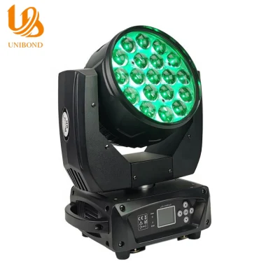 LED 19X15W mit Hintergrundbeleuchtung Zoom Wash Moving Head Light