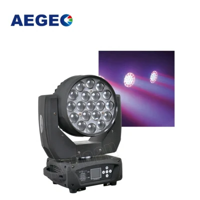 19X15W RGBW 4in1 LED Moving Head Beam-Licht mit Zoom-Wash-Effekt für DJ-Disco-Hochzeit